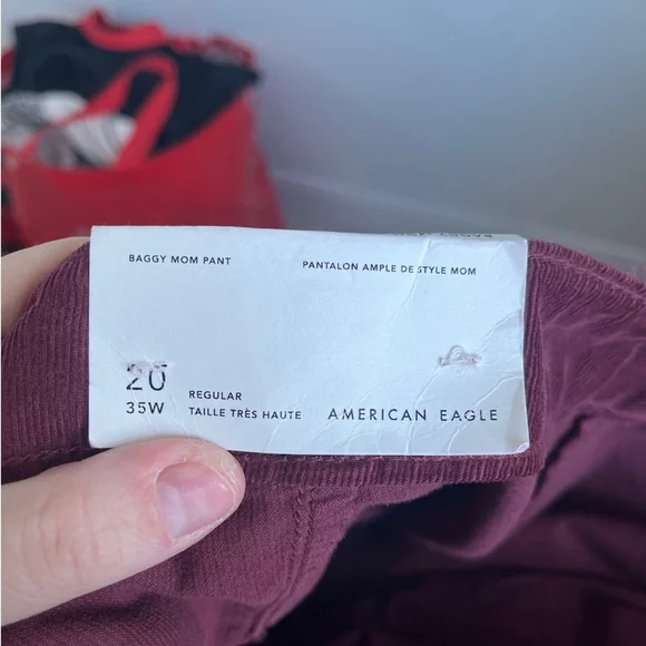 American Eagle Outfitters Burgundy Corduroy Pants - Picture 12 of 15